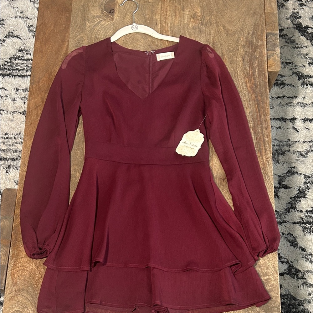Altar'd State Women’s Burgundy Formal Dress/skort